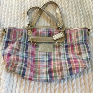 Coach Pastel Plaid Purse